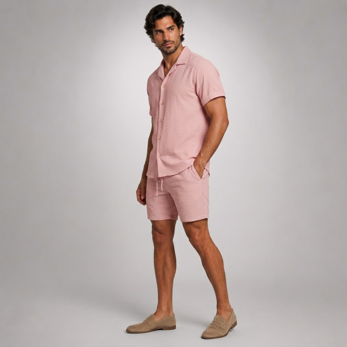 Summer Co-Ord | Women's Outfit - Linen Shirt and Shorts Set with Elastic Waistband | Lightweight Style for Warm Days 10