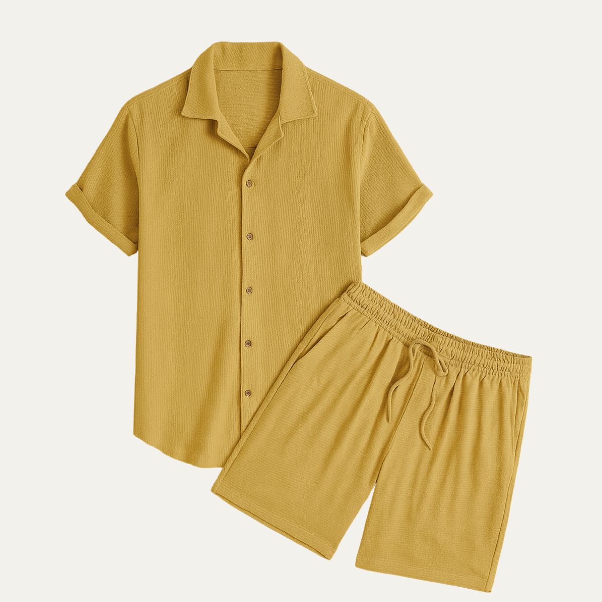 Summer Co-Ord | Women's Outfit - Linen Shirt and Shorts Set with Elastic Waistband | Lightweight Style for Warm Days 4