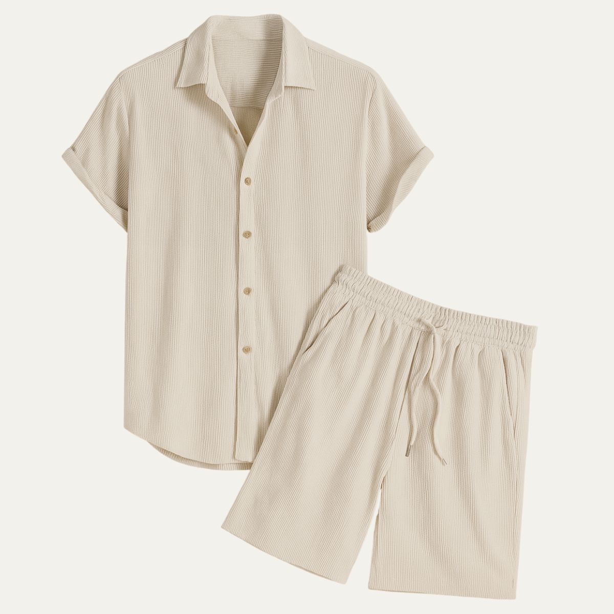 Summer Co-Ord | Women's Outfit - Linen Shirt and Shorts Set with Elastic Waistband | Lightweight Style for Warm Days 6