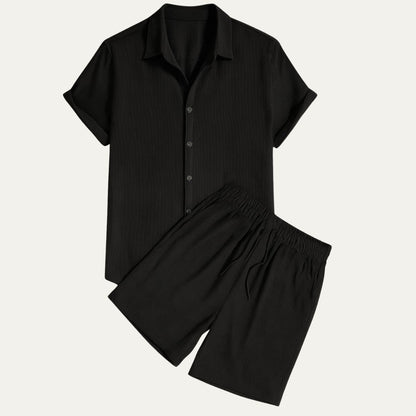 Summer Co-Ord | Women's Outfit - Linen Shirt and Shorts Set with Elastic Waistband | Lightweight Style for Warm Days 8