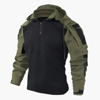 Tactical Synthetic Pullover Jacket with Half Zip and Hood 0