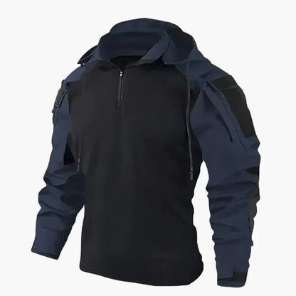 Tactical Synthetic Pullover Jacket with Half Zip and Hood 3