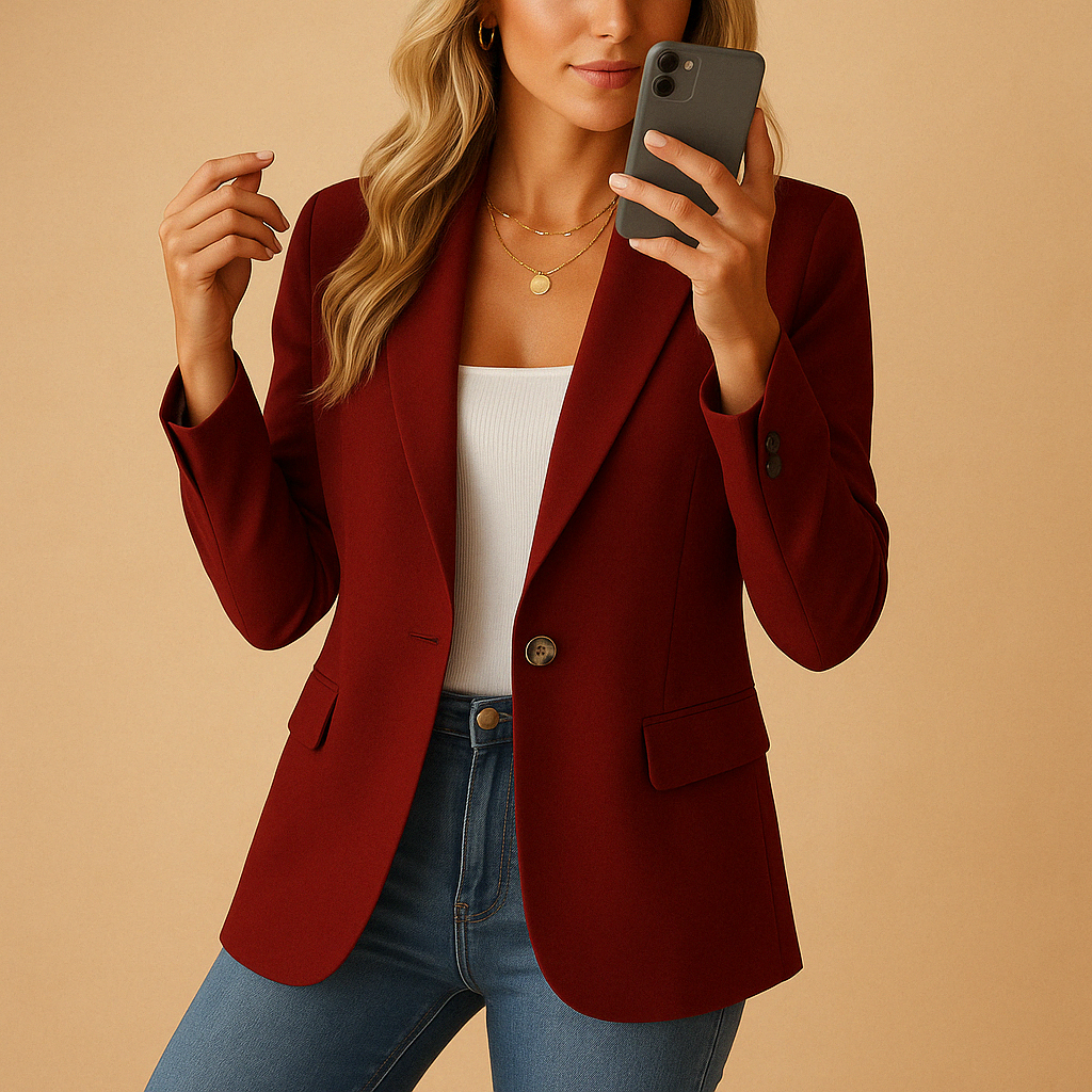 Tailored stretch blazer for women | Hazel 4