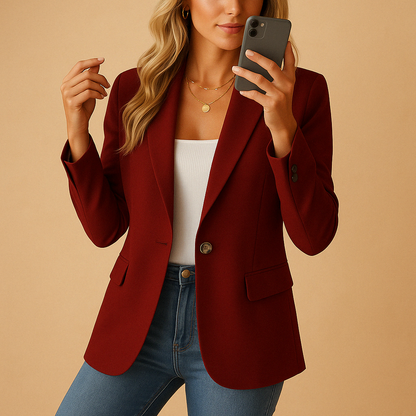 Tailored stretch blazer for women | Hazel 4