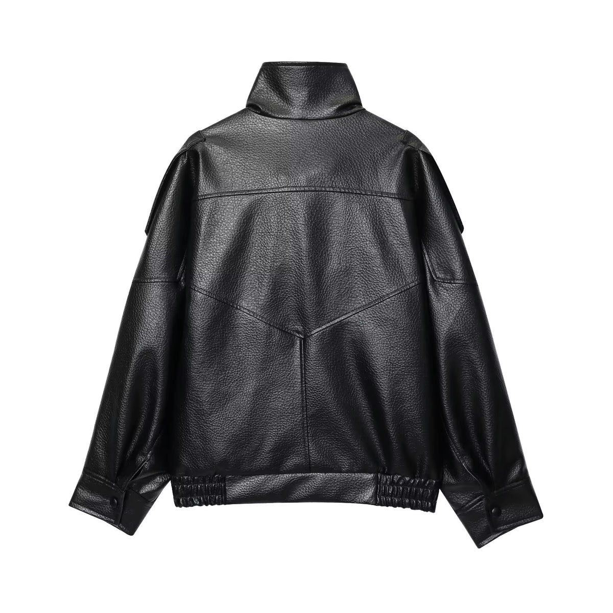 Talia Women's Jacket | Faux Leather, Oversized, Long Sleeve 3