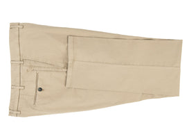 Tan Stretch Cotton Pants 0