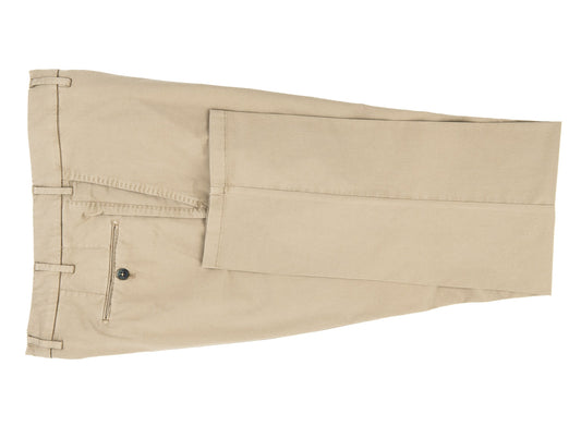 Tan Stretch Cotton Pants 0
