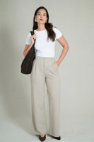 Taupe flowy trousers 0