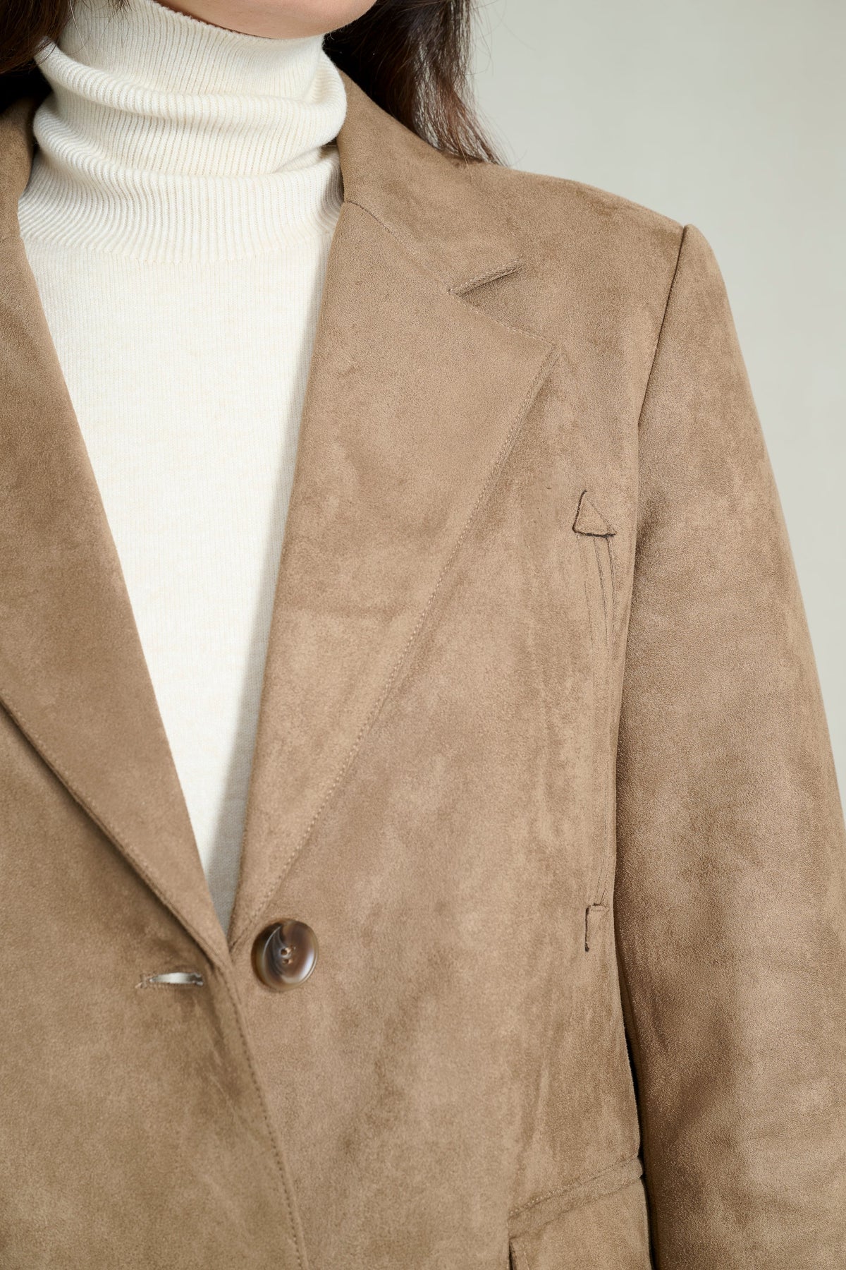 Taupe suede blazer 5