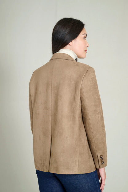 Taupe suede blazer 6