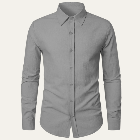 The Quirinale Men’s Lightweight Cotton Linen Business Shirt 0