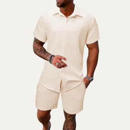 The Taranto Men’s Summer Beach Set – Shirt and Shorts 1