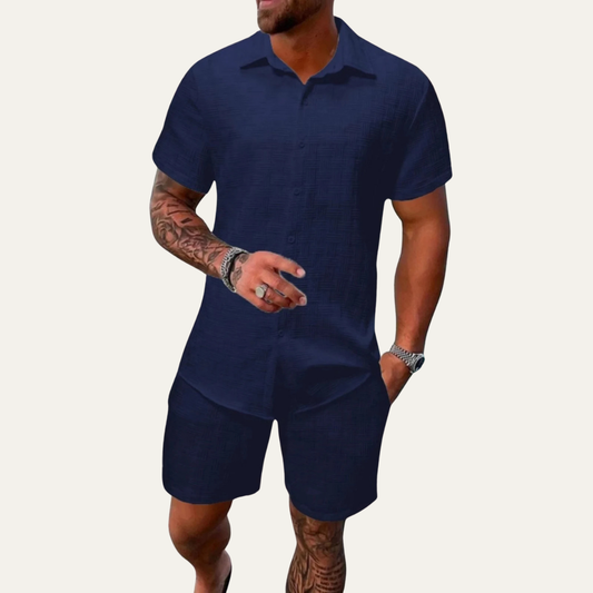 The Taranto Men’s Summer Beach Set – Shirt and Shorts 3