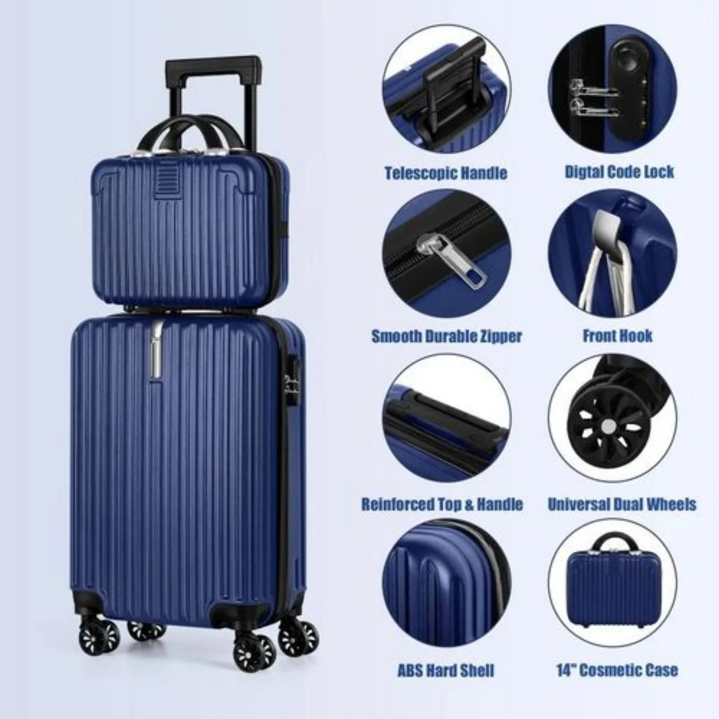 TravelMate | 2-Piece Luggage Set with 360° Spinner Wheels | Lightweight & Expandable for Effortless Family Travel 3