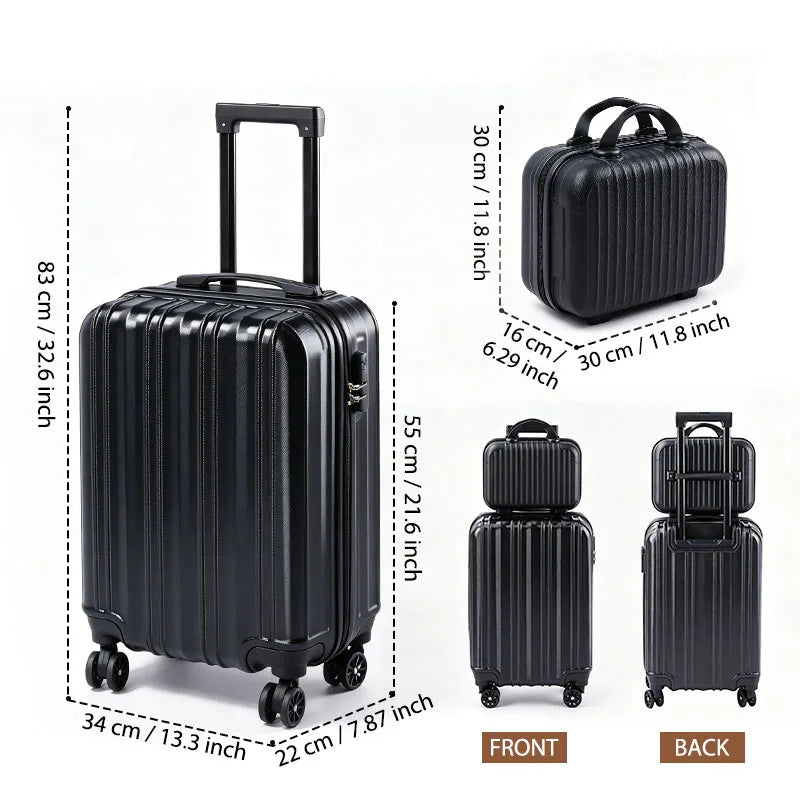 TravelMate | 2-Piece Luggage Set with TSA Lock & USB Port | Lightweight, Durable Design for Effortless Travel 2