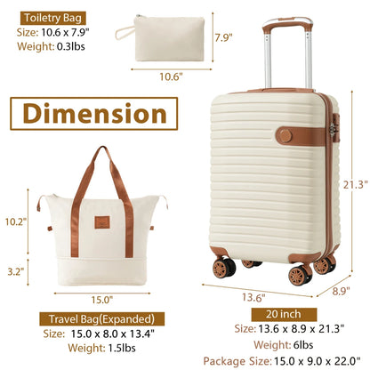 TravelMate | 3-Piece Luggage Set with Lightweight Hardshell Design | Airline Approved for Effortless Travel 4