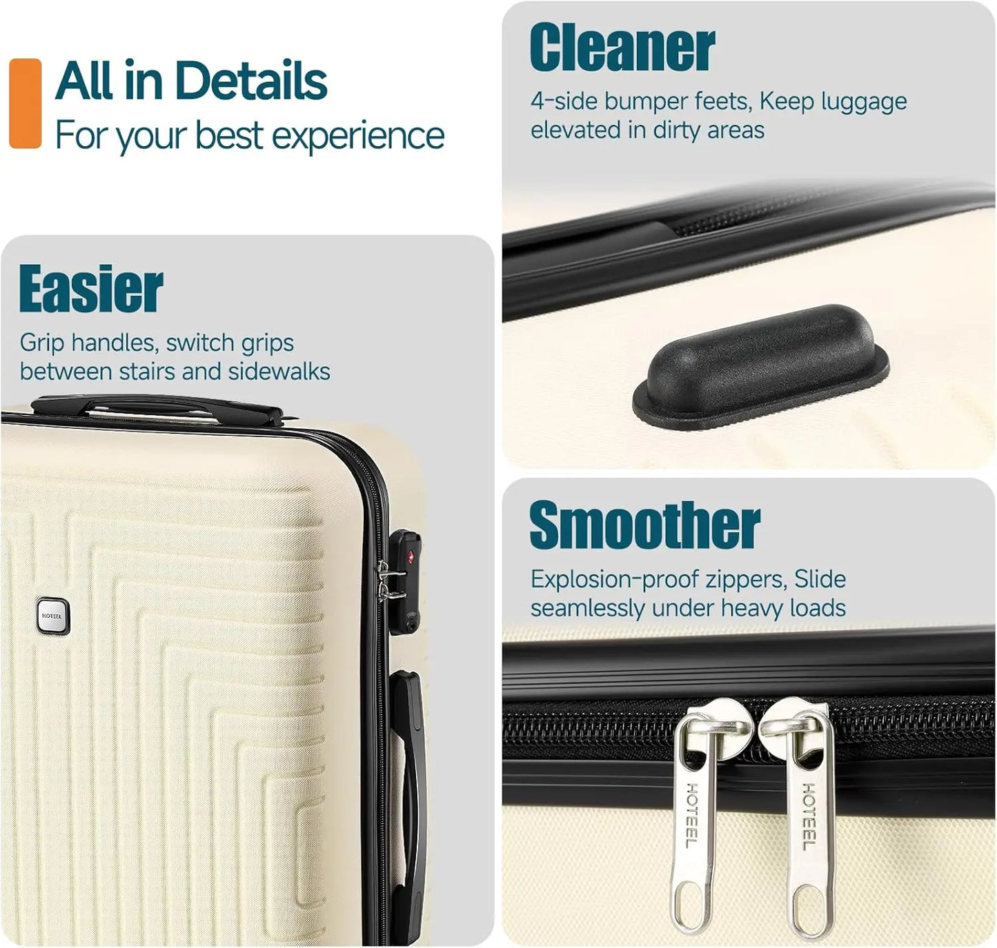 TravelMate | 3-Piece Luggage Set with TSA Lock & Expandable Duffle Bag | Durable Travel Solution for All Your Needs 5