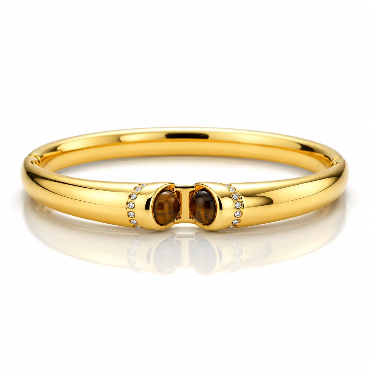 Twin Eye Bangle - 18K Gold Plated 0
