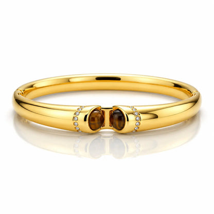 Twin Eye Bangle - 18K Gold Plated 0