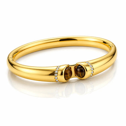 Twin Eye Bangle - 18K Gold Plated 2