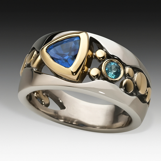 Unique Vintage Blue Gemstone Ring 0