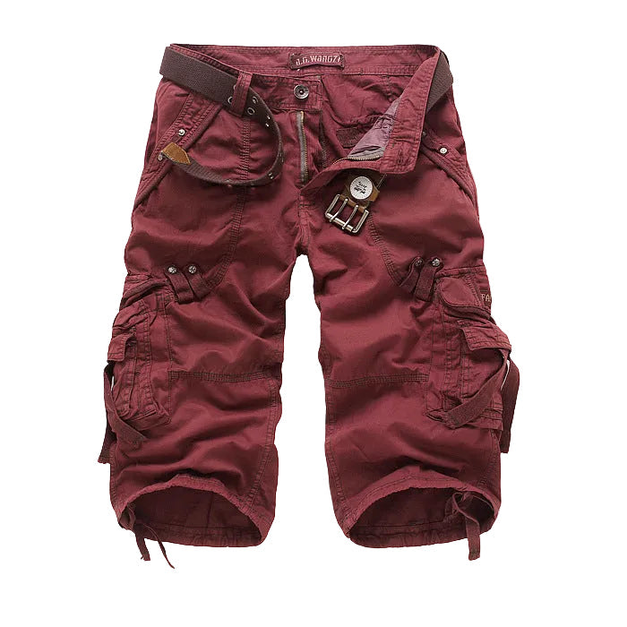 Utility Cargo Shorts with Belt and Flap Pockets 3