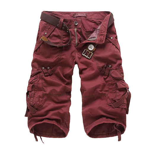 Utility Cargo Shorts with Belt and Flap Pockets 3