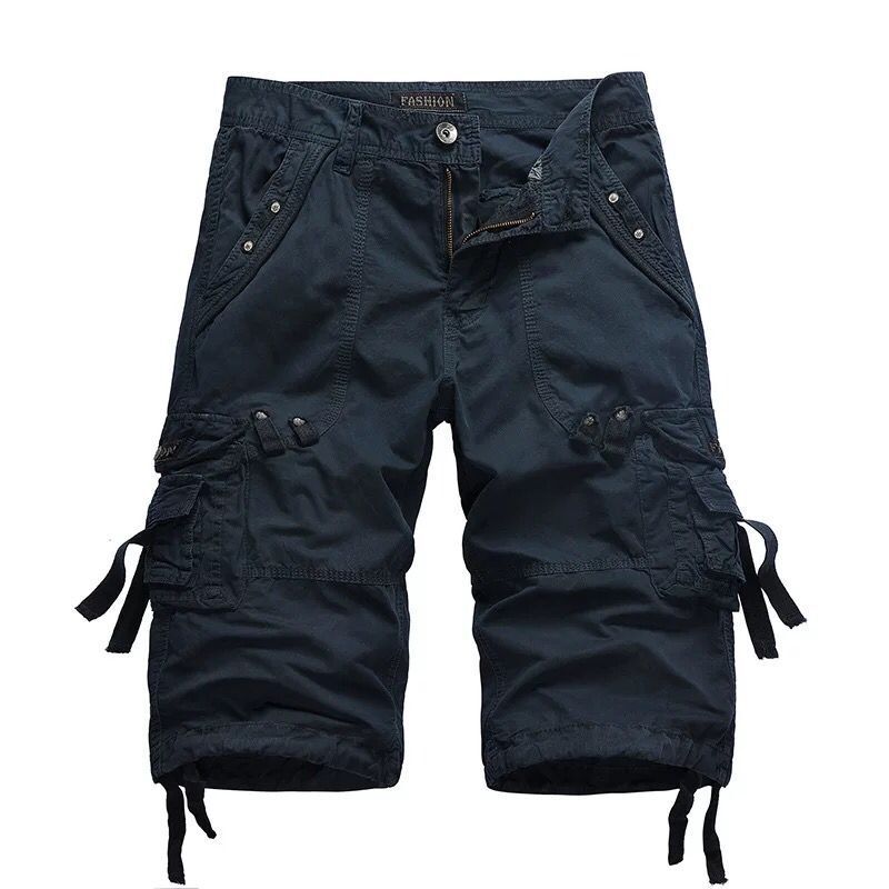 Utility Cargo Shorts with Belt and Flap Pockets 4