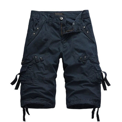 Utility Cargo Shorts with Belt and Flap Pockets 4