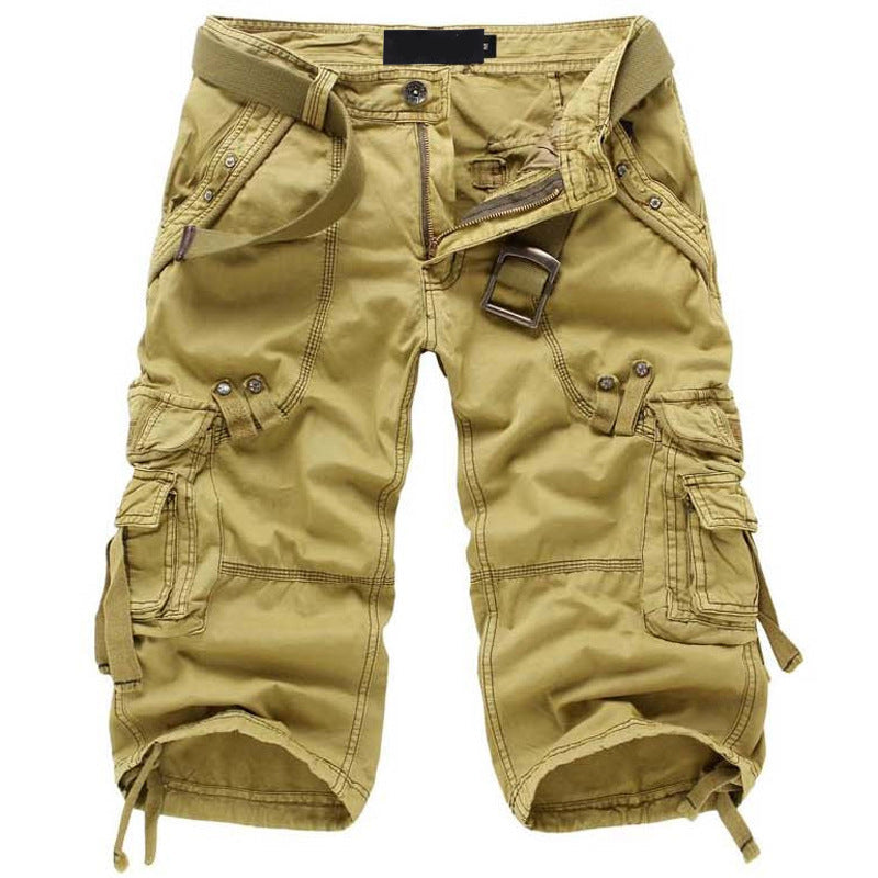 Utility Cargo Shorts with Belt and Flap Pockets 5