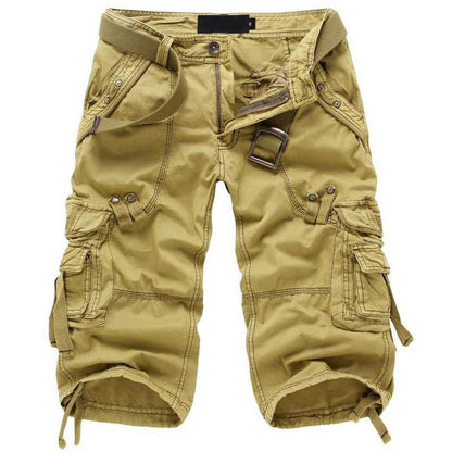 Utility Cargo Shorts with Belt and Flap Pockets 5