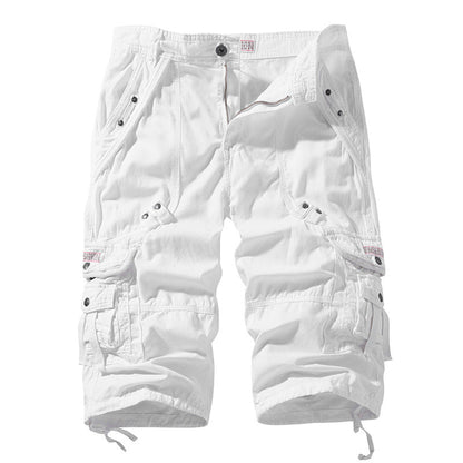 Utility Cargo Shorts with Belt and Flap Pockets 6