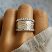 VINTAGE SILVER ZIRCONIA RING 0