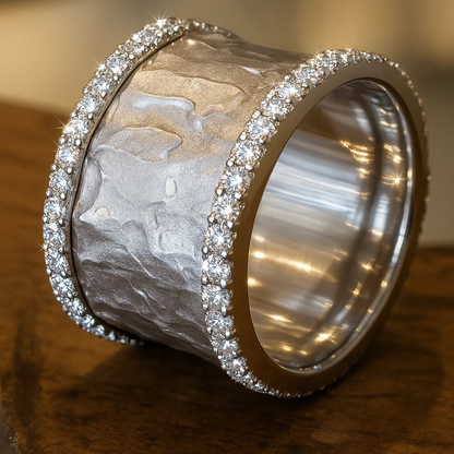 VINTAGE SILVER ZIRCONIA RING 1