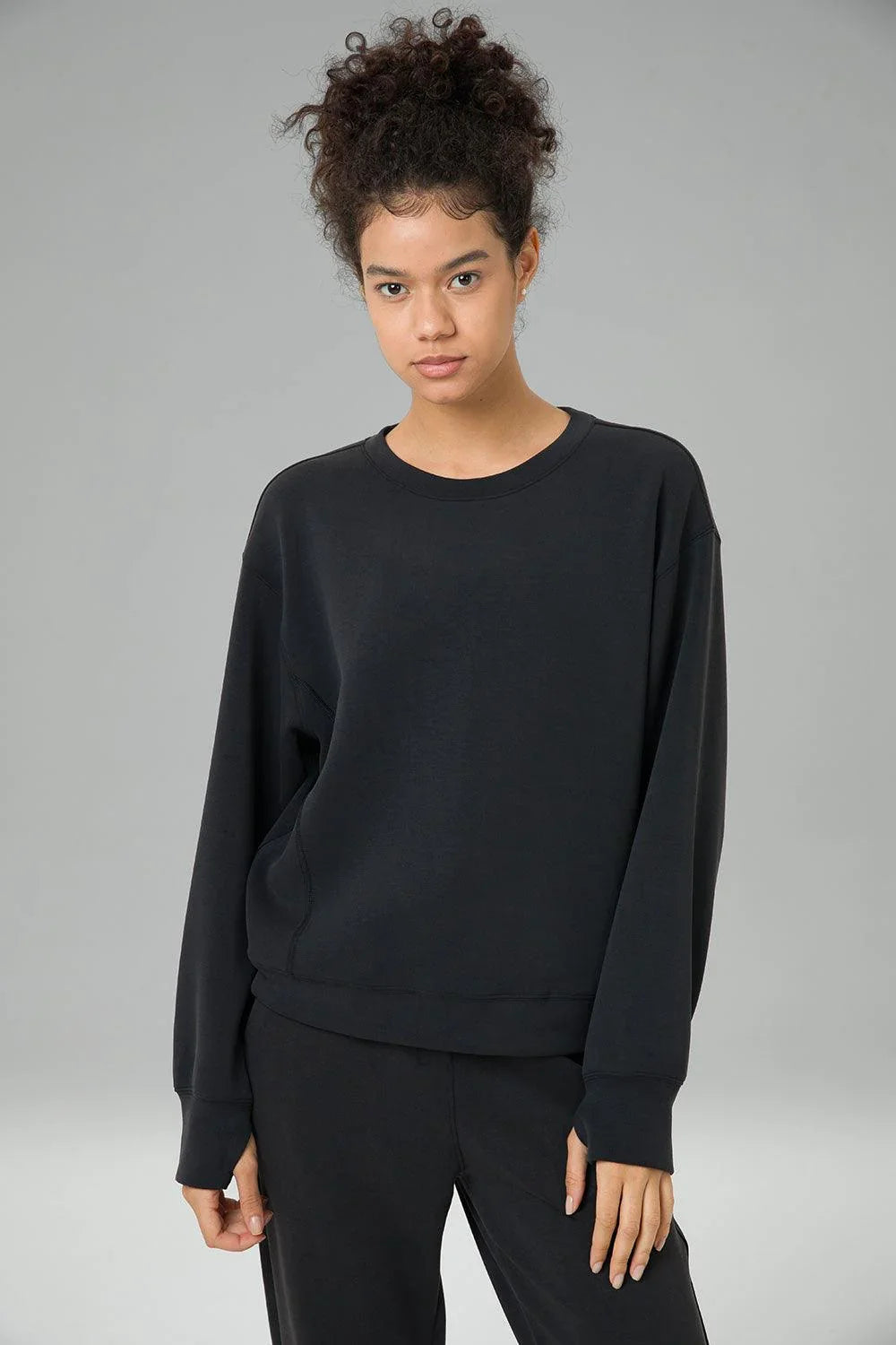 Velvra Modal Crewneck Long Sleeve Sweatshirt 1