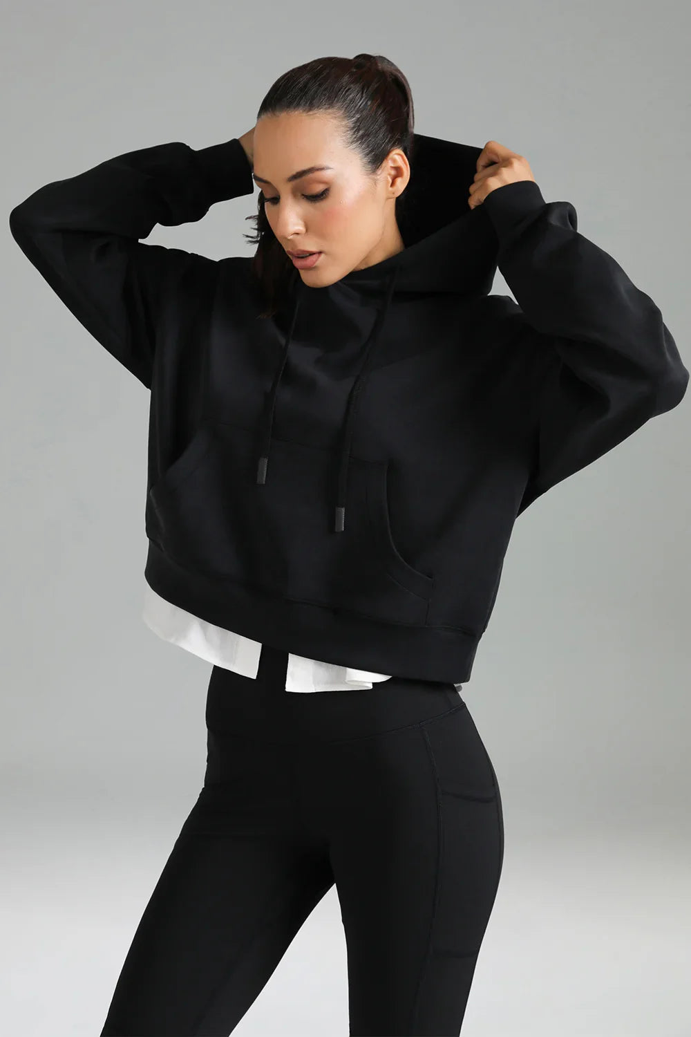 Velvra Modal Cropped Pullover Hoodie 0
