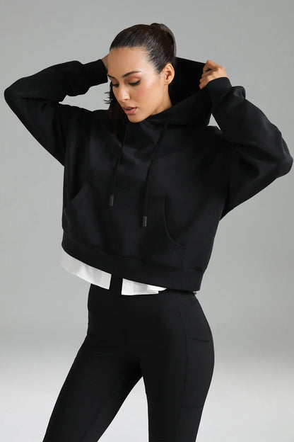 Velvra Modal Cropped Pullover Hoodie 0
