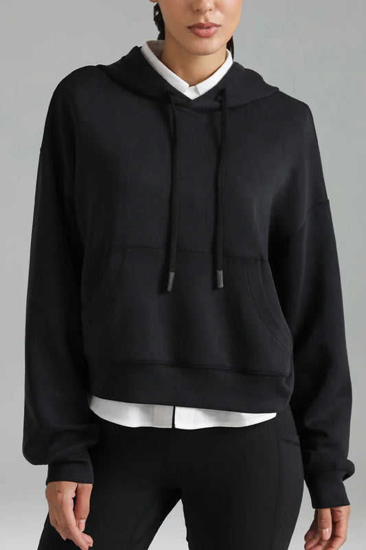 Velvra Modal Cropped Pullover Hoodie 1