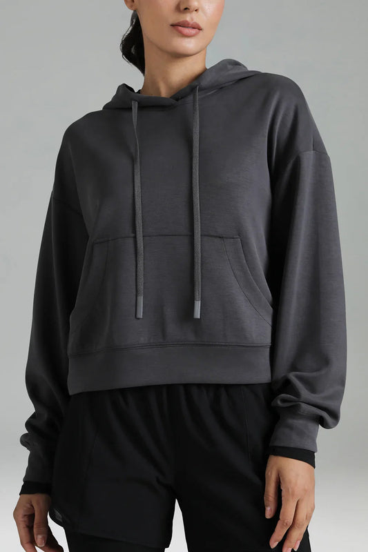 Velvra Modal Cropped Pullover Hoodie 10