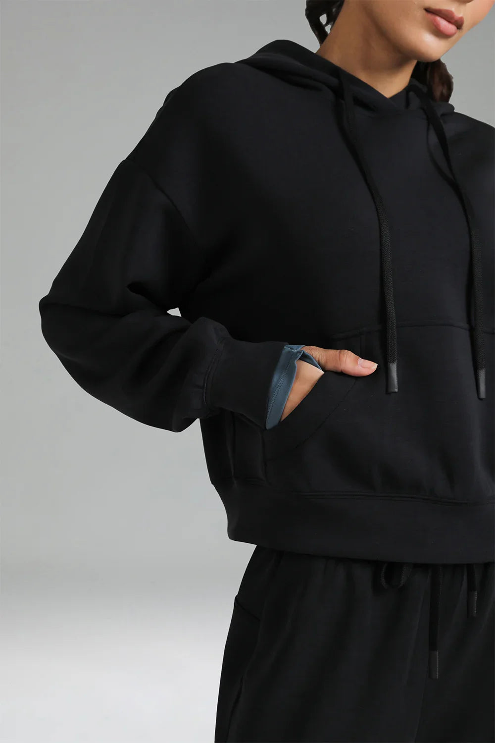 Velvra Modal Cropped Pullover Hoodie 2