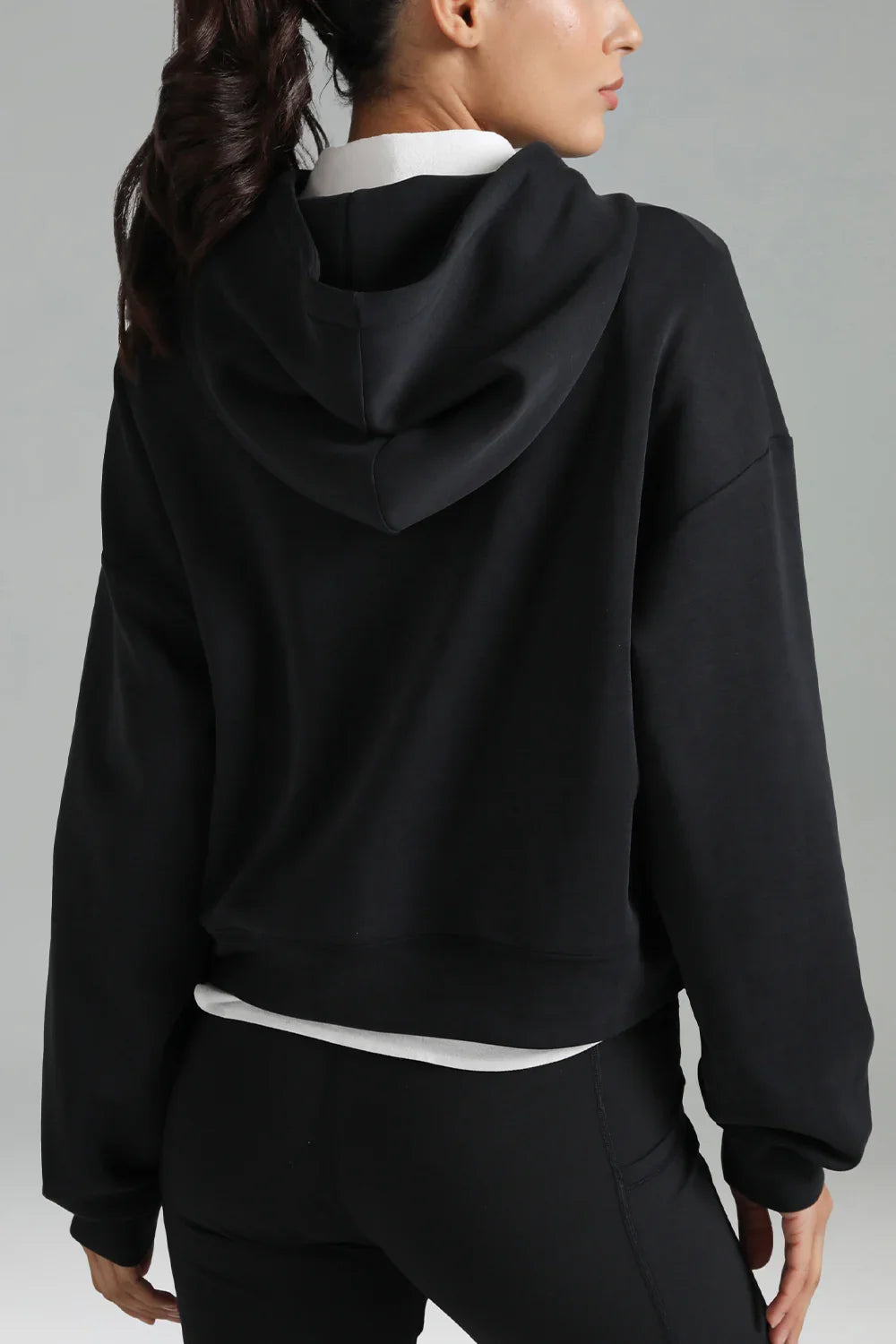 Velvra Modal Cropped Pullover Hoodie 3