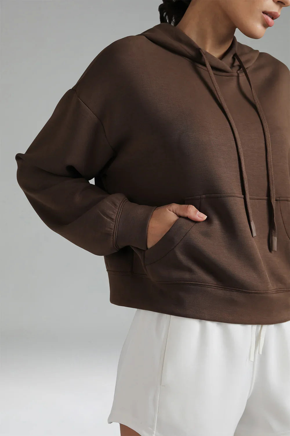 Velvra Modal Cropped Pullover Hoodie 8
