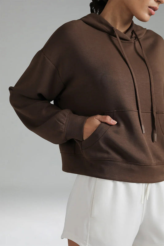 Velvra Modal Cropped Pullover Hoodie 8