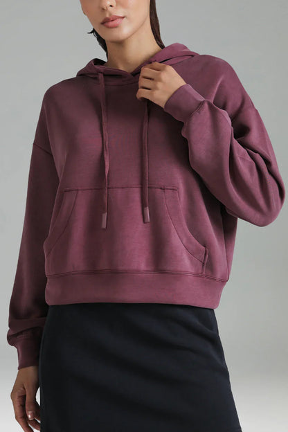 Velvra Modal Cropped Pullover Hoodie 9