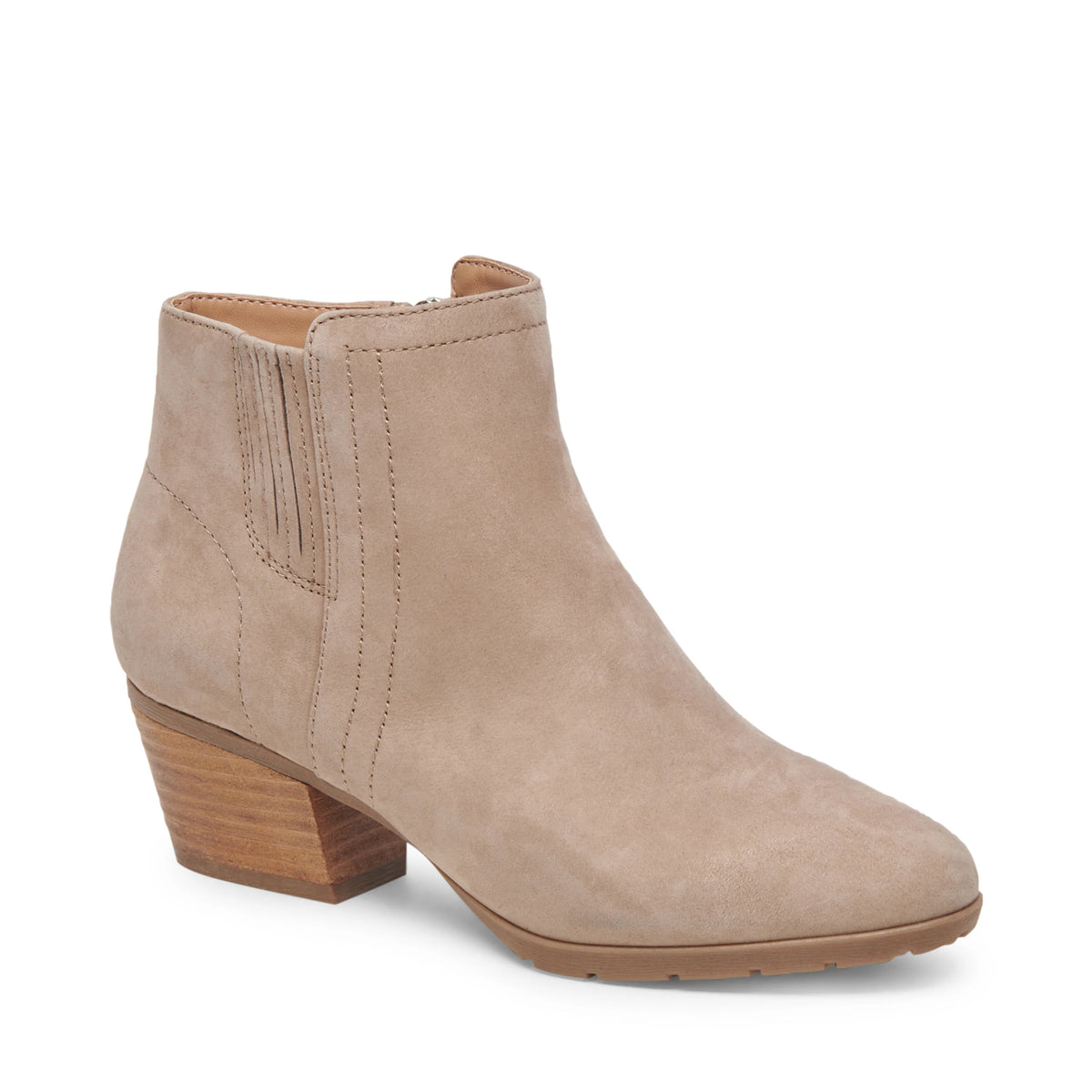 Vero Ankle Booties | Waterproof Nubuck Leather, Block Heel 0