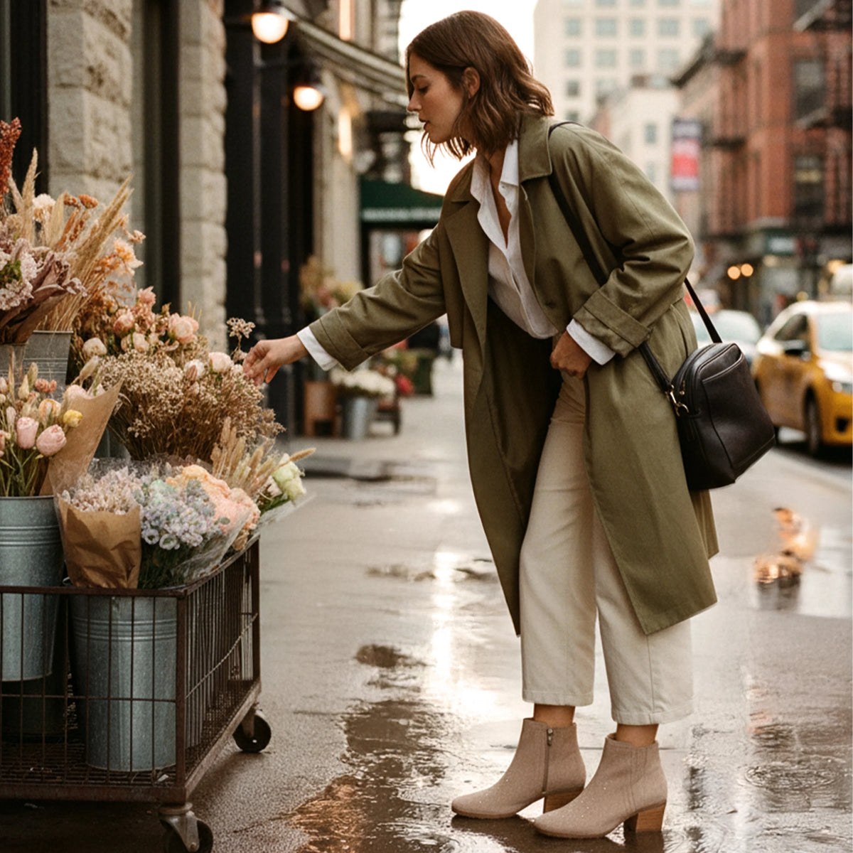 Vero Ankle Booties | Waterproof Nubuck Leather, Block Heel 1