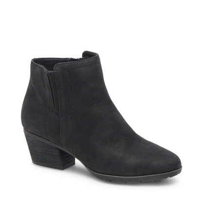 Vero Ankle Booties | Waterproof Nubuck Leather, Block Heel 10