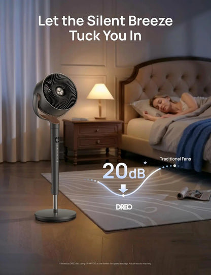 Versatile Oscillating Standing Fan with 9 Speeds & 120° Coverage | Ultra-Quiet DC Motor for Comfortable Airflow 5