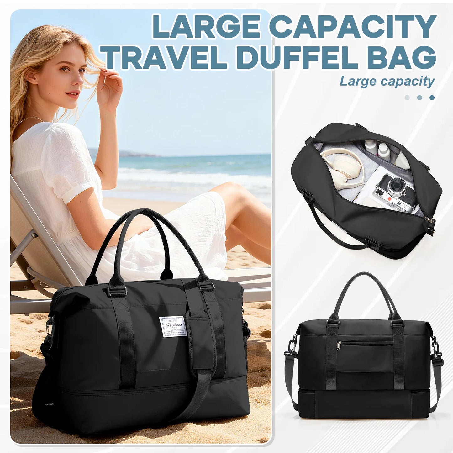 Versatile Travel Backpack | Large Lightweight Bag with Multiple Compartments | Ideal for Weekend Getaways and Hospital Visits 6
