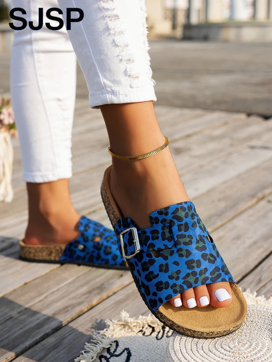 Versatile Women's Sandals | Open-Toe Design with Adjustable Buckle Straps | Comfortable Cork Sole for Outdoor Relaxation 5